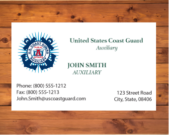 USCG  AUXILIARY Business Cards United States Coast Guard