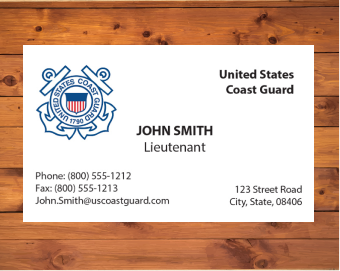 USCG Business Cards - United States Coast Guard Anchors Blue and Red