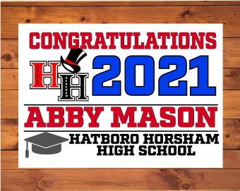 Graduation signs Hatboro Horsham