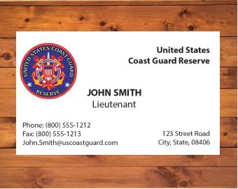 USCG Business Cards - United States Coast Guard Full Color Logo