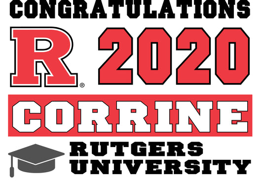 Graduation signs Rutgers