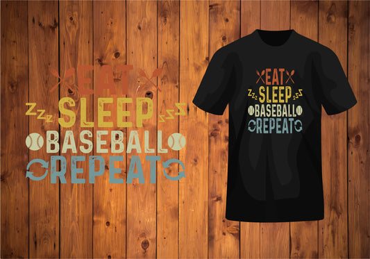 Tshirt Eat Sleep Baseball